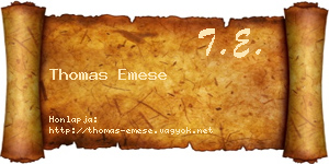 Thomas Emese névjegykártya